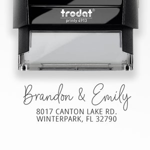 Self inking return address stamp, custom stamp, personalized stamp, wedding calligraphy stamp, handwriting modern stamp Emily N2021 image 5