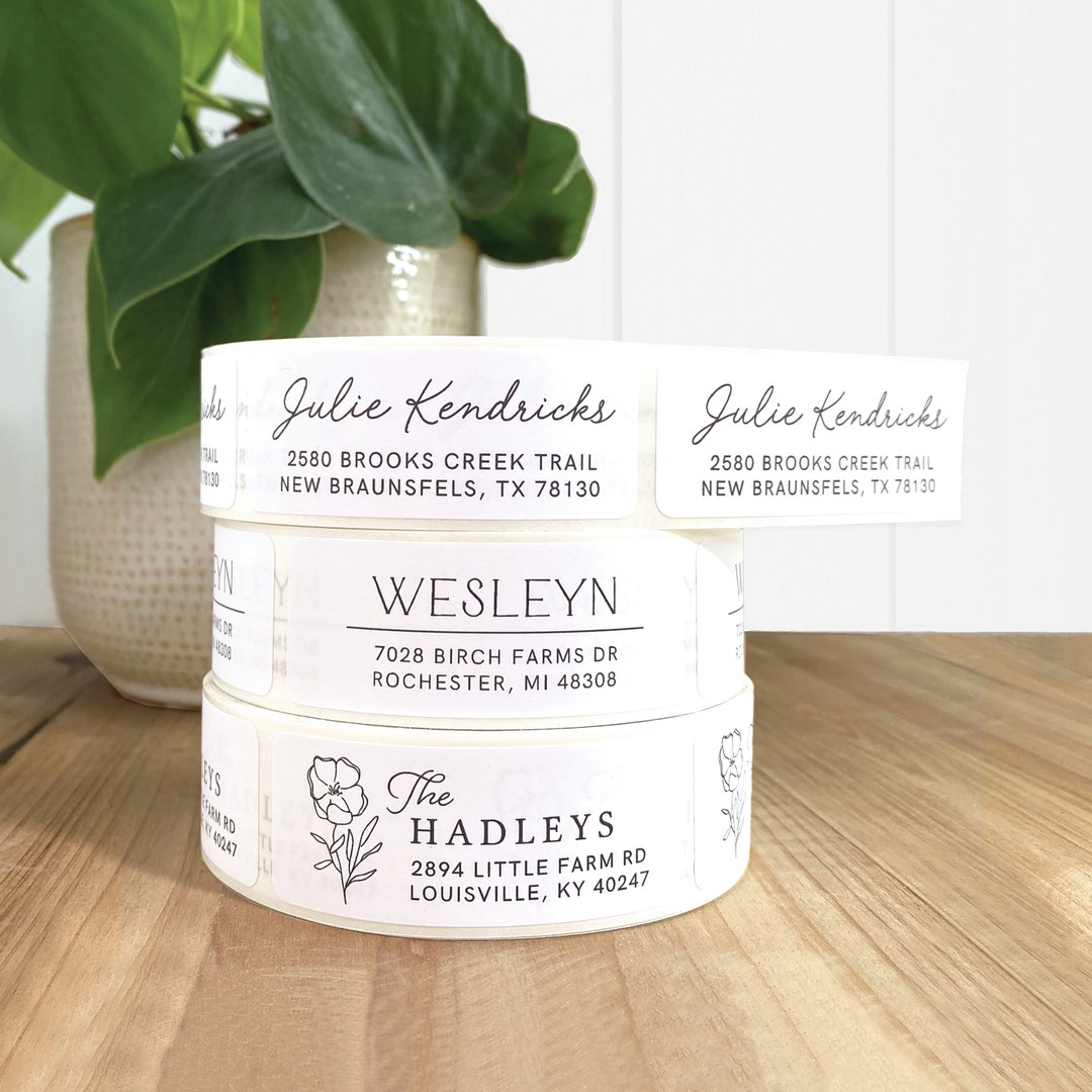 Personalized wedding adress labels custom rolls sheets set of