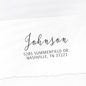 Address Stamp, Self Inking Return, Personalized Stamp, Wedding address stamp, Calligraphy Stamp, Personalized Hamilton N2023 image 3