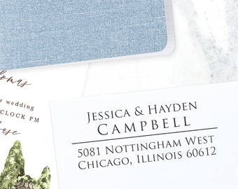 Custom Address Stamp | Self Inking Wedding Invitation Address Stamp | Personalized | Business Return Address Stamp - Nottingham N2035