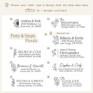 address labels on rolls. Great for wedding return address labels - Personalized modern & simple white or clear labels on easy to use rolls image 3