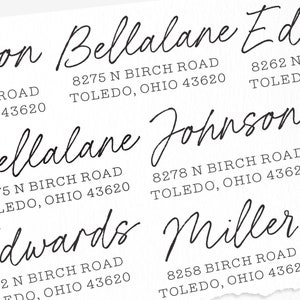 Custom Stamp Address Custom Address Stamp Self-Inking Calligraphy wedding Return Address Stamp Personalized Williams N2036 image 3