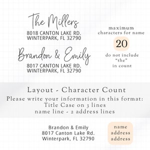 Self inking return address stamp, custom stamp, personalized stamp, wedding calligraphy stamp, handwriting modern stamp Emily N2021 image 6