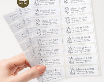 Address Labels Wedding 112 or 224 Return Address Labels, Address label on Sheets, Minimal Address Labels, Wedding, Invitations, Home