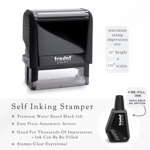 Custom Stamp Address Custom Address Stamp Self-Inking Calligraphy wedding Return Address Stamp Personalized Williams N2036 image 10