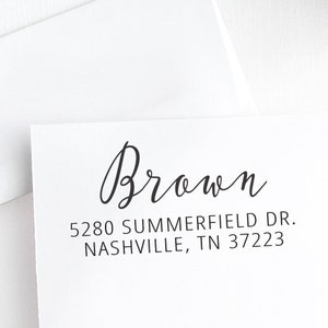 Address Stamp, Self Inking Return, Personalized Stamp, Wedding address stamp, Calligraphy Stamp, Personalized Hamilton N2023 image 4