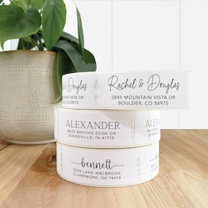 High quality Roll address labels, Wedding Address stickers, modern & simple roll labels for mailing invitations, Return Address Labels