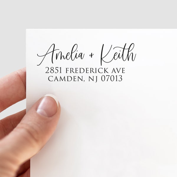 Custom Address Stamp, Modern handwriting return address, Great new home housewarming gift, Wedding invitation address stamp