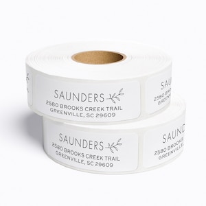 Best quality address labels stickers on rolls. Personalized wedding return address labels - modern & simple labels for mailing invitations