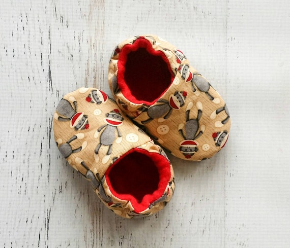 Sock Monkey Baby Shoes Baby Slippers Soft Shoes Toddler Soft