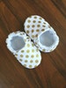 Baby shoes girls, toddler shoes, girls slippers, moccasins, gold polka dot shoes, newborn crib shoes, holiday, baby booties, baby shower 