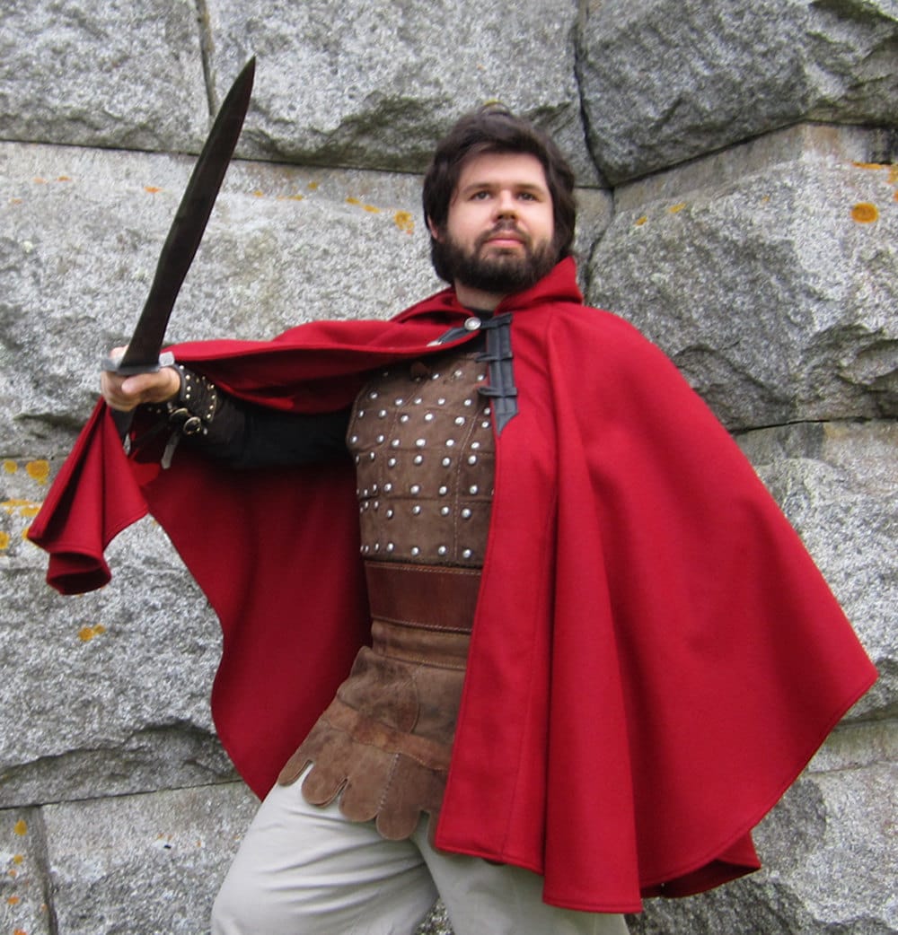 人気ブランドからコーディネートを探す Wool - Cape Red Cape Canada Etsy - Cape Button Three - Clothing