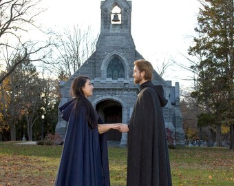 Wolle Mantel - Kapuzen Umhang - lange Mantel - Elven Umhang - Umhang Mittelalter - Umhang mit Kapuze - Umhänge und Capes