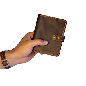 ARTEMIS, sac à main unisexe en cuir, portefeuille et porte-cartes en cuir, poche zippée pour la pièce, portefeuille à motifs marron