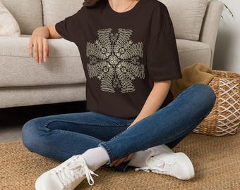 シダの曼荼羅フォーエバーワイルドTシャツ｜植物自然グラフィックTシャツ