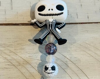 Tall Jack Skellington Beaded Pen