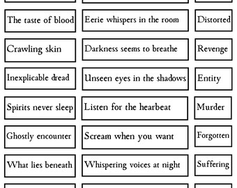 Printable Scary Phrases 1 (Digital Download)