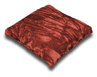 Chestnut Brown Crushed Velvet Crystal Display Pillow - 'Bean Bag' Support for Crystal Skulls, Spheres, Points, 4 Sizes, 3.0 thru 5.5 Inch