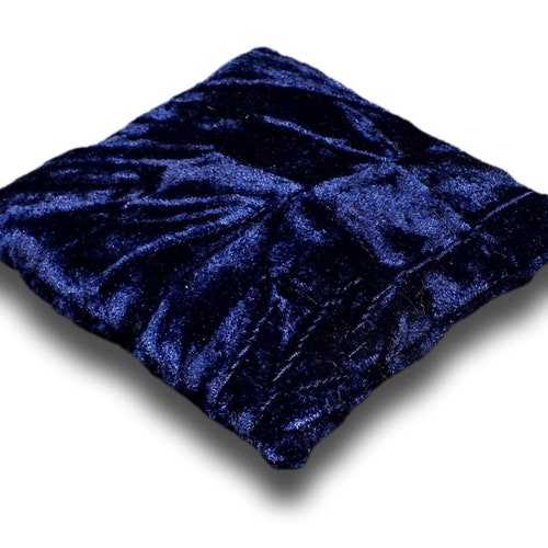 Blue Crushed Velvet Crystal Pillow Sphere or Point Display Etsy