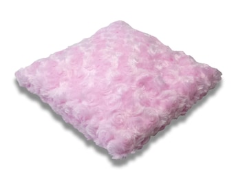 Pink Rosebud Fleece Tiara & Crown Display Pillow, 'Bean Bag' Support, 3 Sizes, 5.5 Thru 7.5 Inch, TPF23