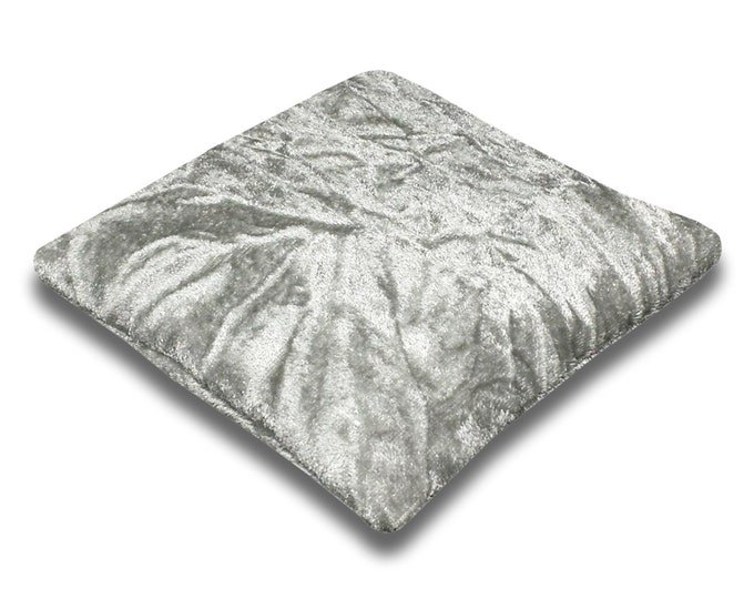 Silver Crushed Velvet Crystal Display Pillow, Sphere & Point Stand (3.0" - 5.5")