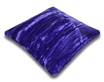 Tanzanite Blue Purple Crushed Velvet Crystal Sphere & Point Handmade Display Pillow (3.0" - 5.5")