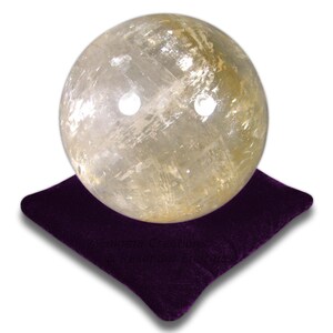 Violet Purple Velvet Crystal Display Pillow Support