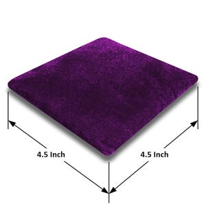 Violet Purple Velvet Crystal Display Pillow Support