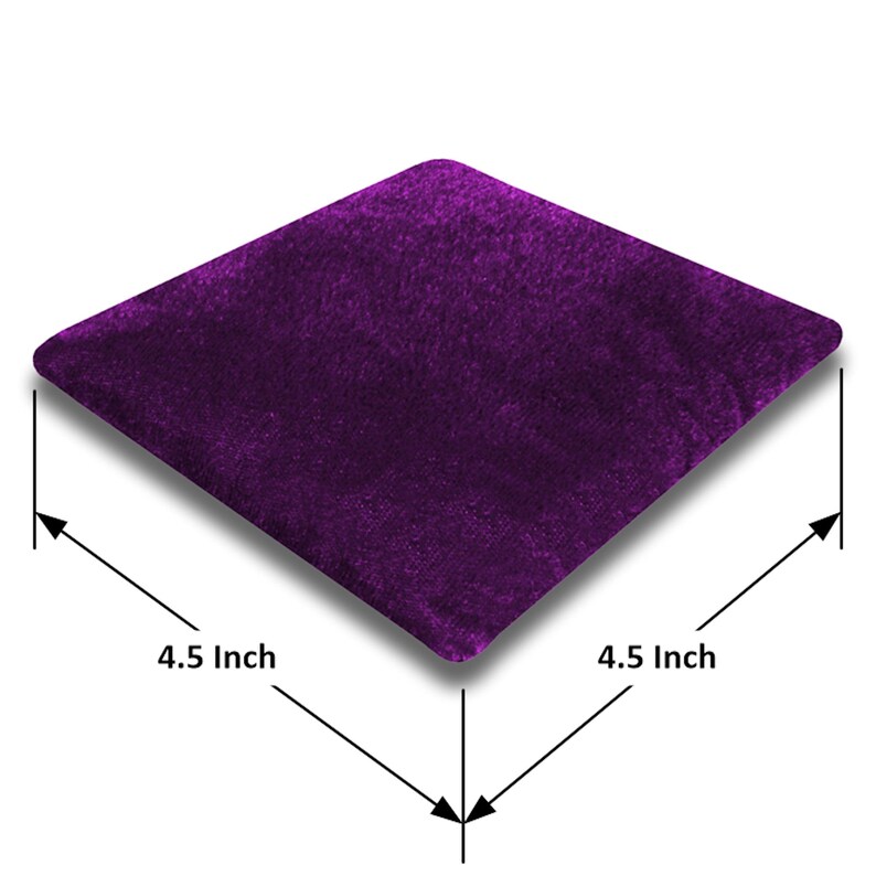Violet Purple Velvet Crystal Display Pillow Support