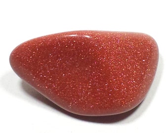 Red Goldstone Tumble Polished Crystal Stone, 1 Piece, Average Size 1.28 Inch
