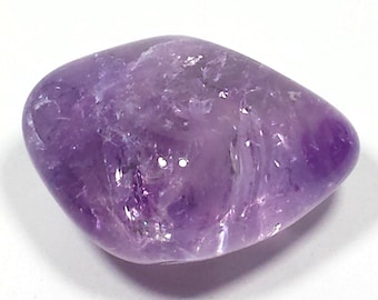 Lilac Amethyst Tumbled Polished Crystal Stone, 1 Piece, Avg Size 1.75 Inch