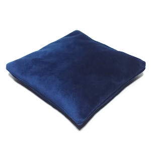 Dark Blue Velveteen Crystal Display Pillow - 'Bean Bag' Support for Crystal Skulls, Spheres, Points, Clusters and More, 4 Sz, 3.0 - 5.5 Inch