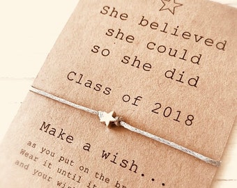 Graduation gift - wish bracelet - high school college kindergarten - best friend bracelet - friendship jewelry dutchpearl