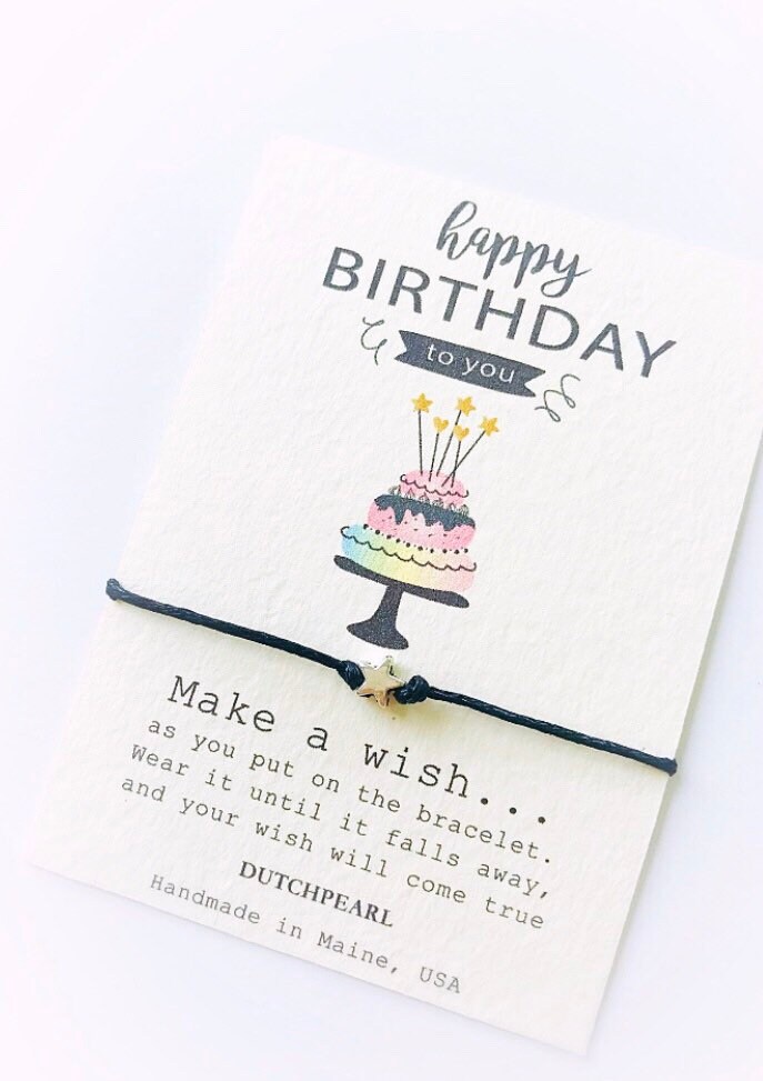 Easy To Put In Envelope Birthday Card Birthday Gift Wish Etsy