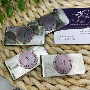 Custom personalized monogramed money clip gifts for guys -anniversary groomsmen gifts - gifts for fathers dad/ Wedding Gift