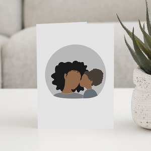 Mommy & Me // Mother's Day Card for African American // Black Mothers Day Card // African // Greeting Card // Mama image 1