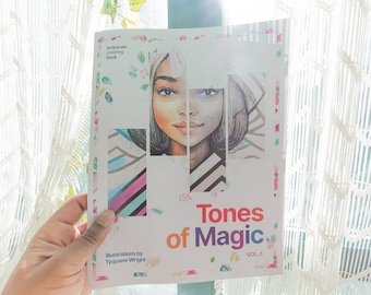 Tones of Magic // Coloring Book for Travel, Coloring Book for Black Women, Coloring Book for Mental Health, Self Care Coloring Book