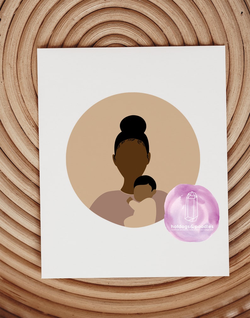 Set of 3 Three // Mother's Day Card // African American Mothers Day // Black // BIPOC // Greeting Cards image 5