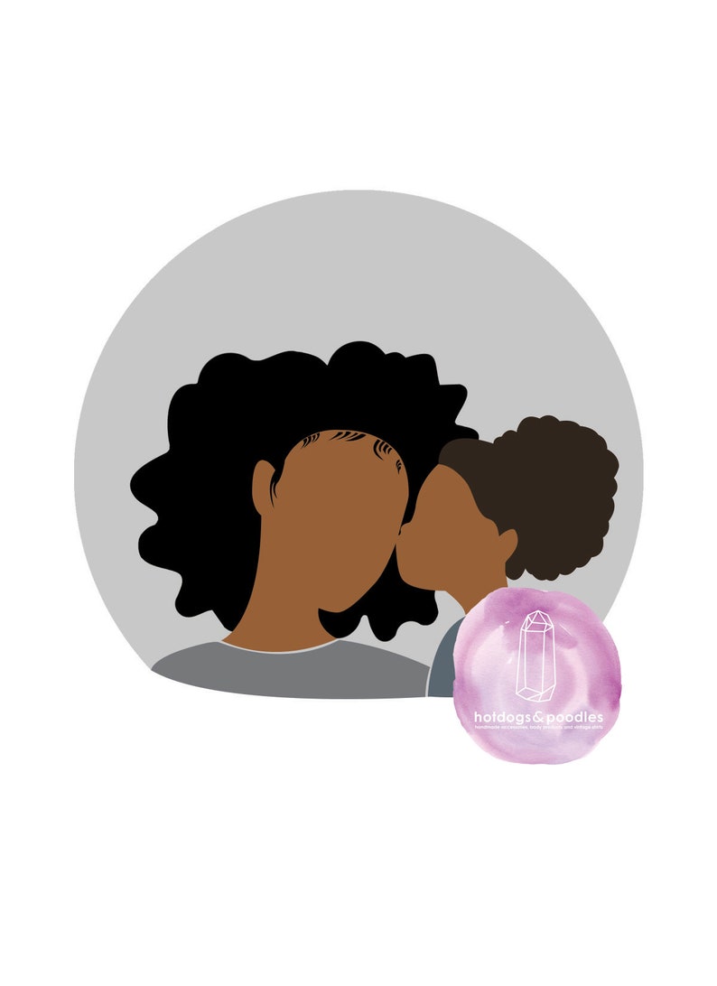 Mommy & Me // Mother's Day Card for African American // Black Mothers Day Card // African // Greeting Card // Mama image 3