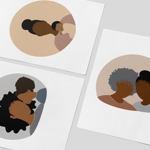 Set of 3 Three // Mother's Day Card // African American Mothers Day // Black // BIPOC // Greeting Cards image 2