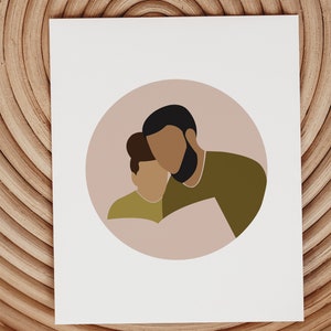 Father and Daughter // Father's Day Card // African American // Black // BIPOC // Greeting Cards // image 1