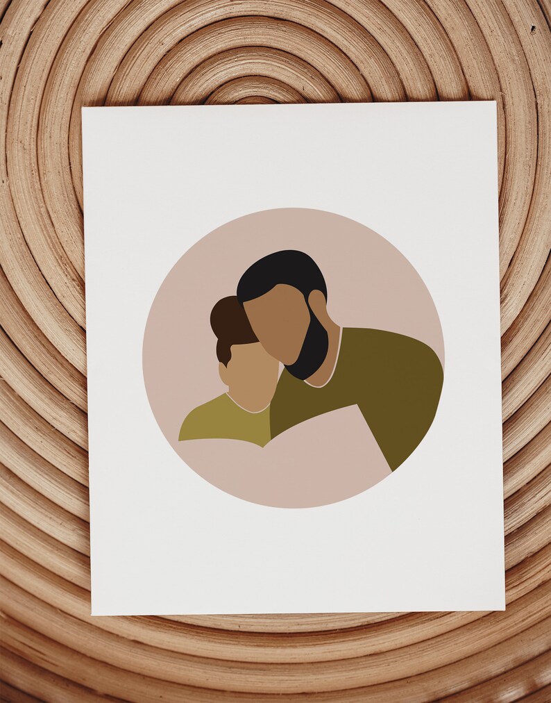 Father and Daughter // Father's Day Card // African American // Black // BIPOC // Greeting Cards // image 1