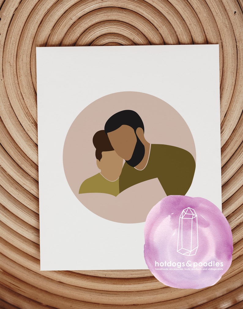 Father and Daughter // Father's Day Card // African American // Black // BIPOC // Greeting Cards // image 4