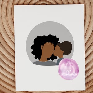 Mommy & Me // Mother's Day Card for African American // Black Mothers Day Card // African // Greeting Card // Mama image 2