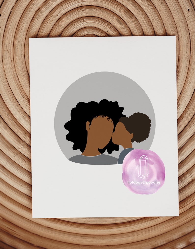 Mommy & Me // Mother's Day Card for African American // Black Mothers Day Card // African // Greeting Card // Mama image 2