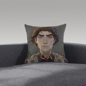 Viktor Arcane Pillow – League of Legends Anime Throw Pillow, Gamer Gift, Zaun Tech Home Decor