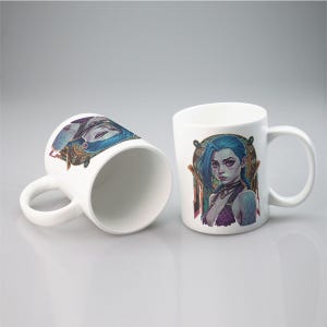 Vi Arcane Mug – League of Legends Anime Coffee Mug, Gamer Gift, Piltover Brawler Cup