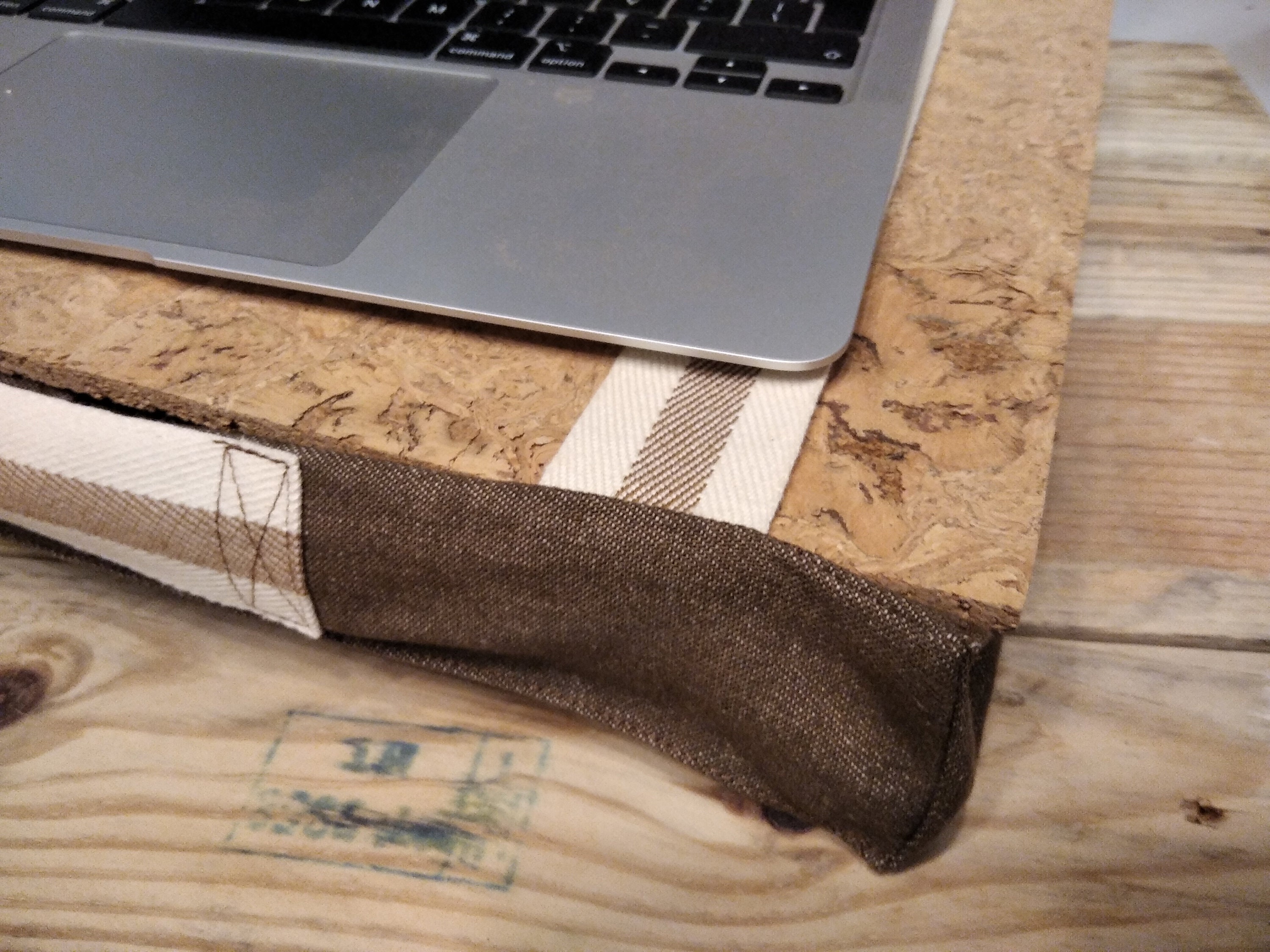 Black Laptop Pillow Desk W/ Cork Board Ecofriendly Cork Etsy