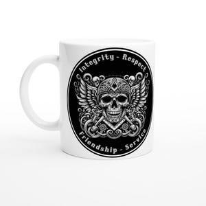 Masonic Biker Skull Gift Mug