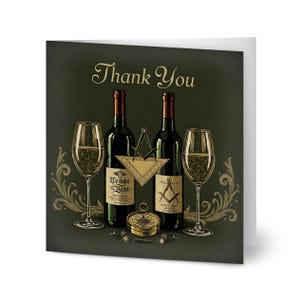 10 cartes de remerciement Vin maçonnique (lot de 10)